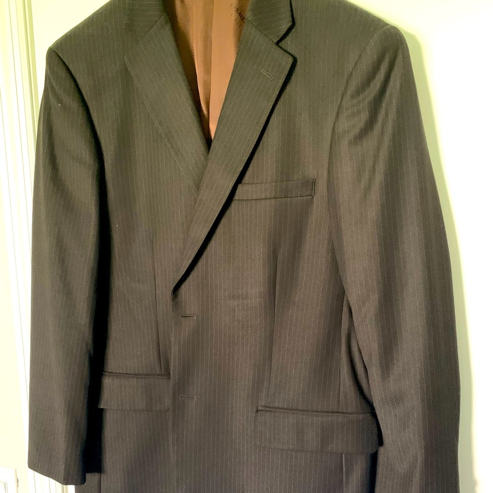Brown pinstriped Caravelli Suit